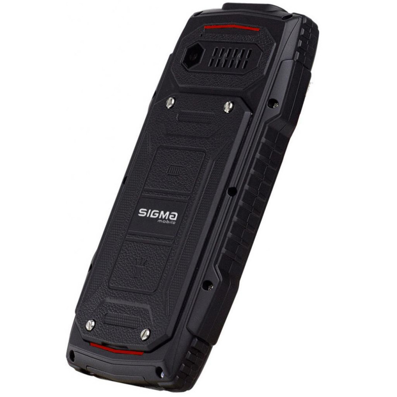 Телефон Sigma X-treme AZ68 Black Red Гарантія 12 місяців