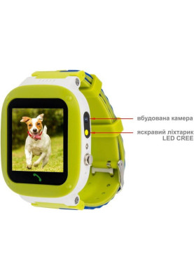 Smart Watch AmiGo GO004 Splashproof Camera+Led Green UA UCRF