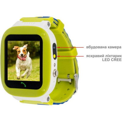 Smart Watch AmiGo GO004 Splashproof Camera+Led Green UA UCRF