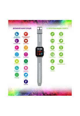 Smart Watch Amico GO FUN Pulseoximeter and Tonometer gray