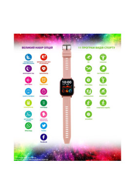Smart Watch Amico GO FUN Pulseoximeter and Tonometer pink