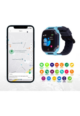 Smart Watch AmiGo GO008 MILKY GPS Wi-Fi Blue UA UCRF