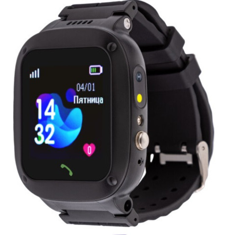 Smart Watch AmiGo GO004 Splashproof Camera+Led Black UA UCRF