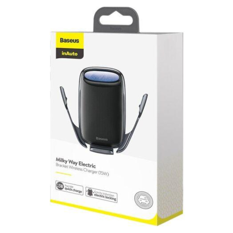 Холдер Baseus 15W WXHW02-01 Milky Way Electric Gravity + БЗП black