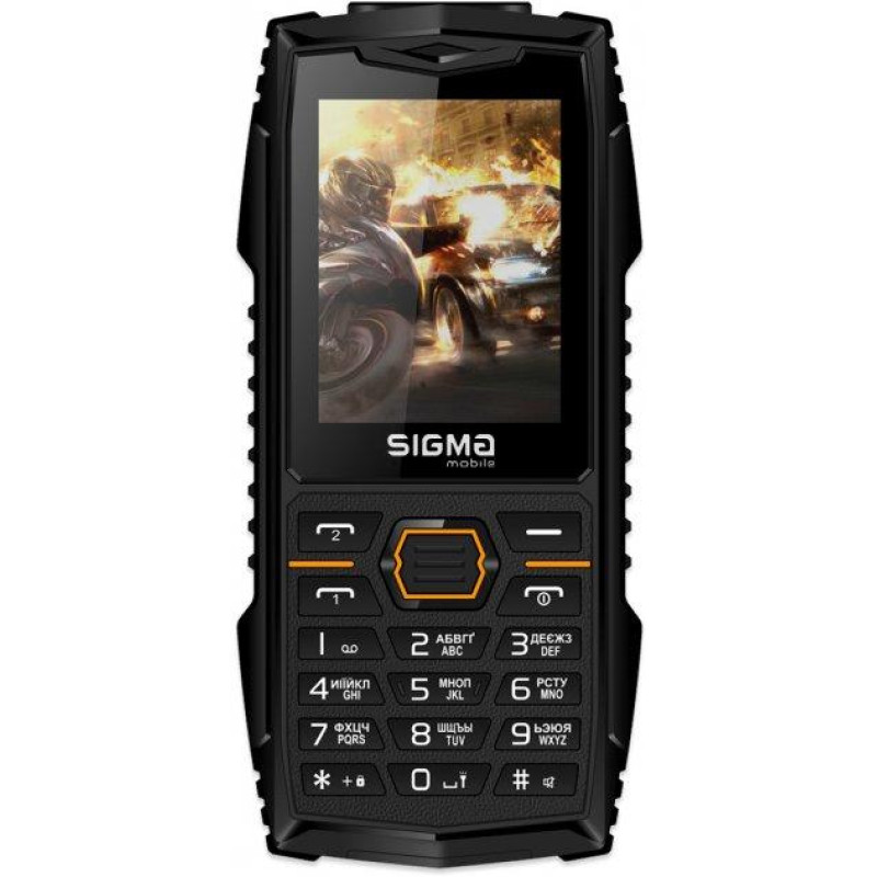 Телефон Sigma X-treme AZ68 Black Orange
