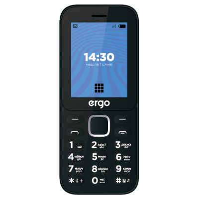 Телефон ERGO E241 DS Black UA UCRF
