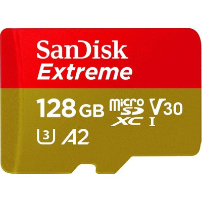Micro SDXC 128GB/10 class UHS-I U3 A2 R160/W90MB/s Extreme V30 SanDisk