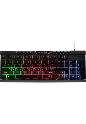 Клавіатура мембранна 2E GAMING KG300 LED USB Black (2E-KG300UB)