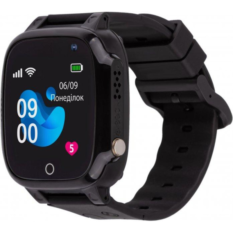 Smart Watch AmiGo GO008 MILKY GPS Wi-Fi Black UA UCRF