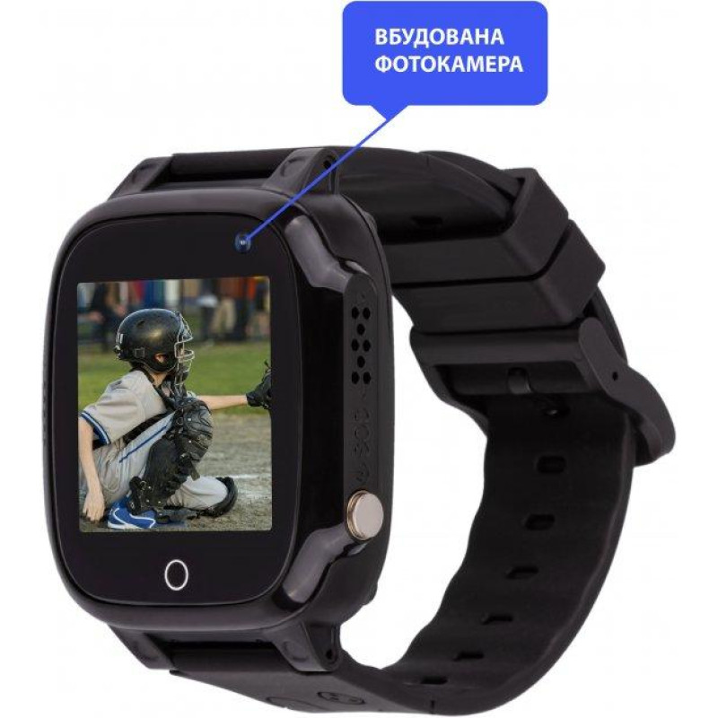Smart Watch AmiGo GO008 MILKY GPS Wi-Fi Black UA UCRF