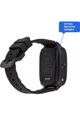 Smart Watch AmiGo GO008 MILKY GPS Wi-Fi Black UA UCRF