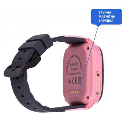 Smart Watch AmiGo GO008 MILKY GPS Wi-Fi Pink UA UCRF