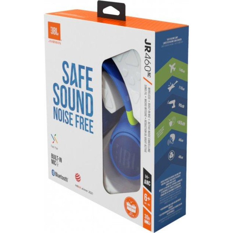 Bluetooth Stereo JBL JR460 NC (JBLJR460NCBLU) Blue UA