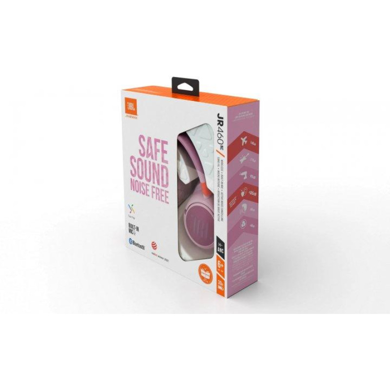 Bluetooth Stereo JBL JR460 NC (JBLJR460NCPIK) Pink UA