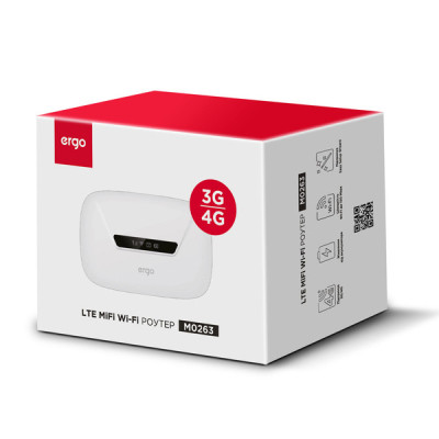 Роутер(модем) WiFi Ergo M0263 (cat4) 3G/4G white UA