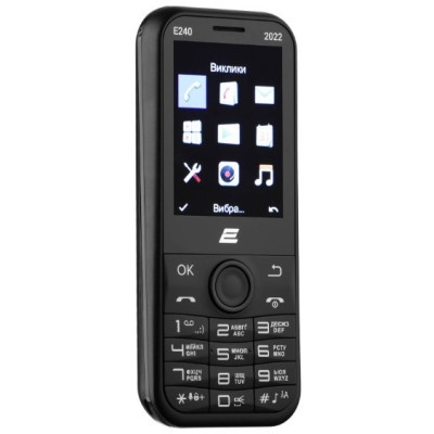 Телефон 2E E240 2022 DS Black UA UCRF