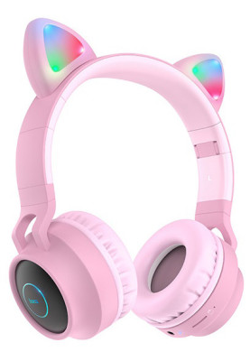 Bluetooth Stereo Hoco W27 Cat Ear pink