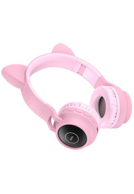 Bluetooth Stereo Hoco W27 Cat Ear pink