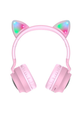 Bluetooth Stereo Hoco W27 Cat Ear pink