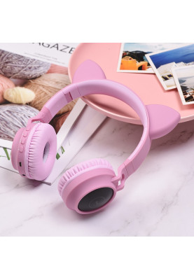 Bluetooth Stereo Hoco W27 Cat Ear pink