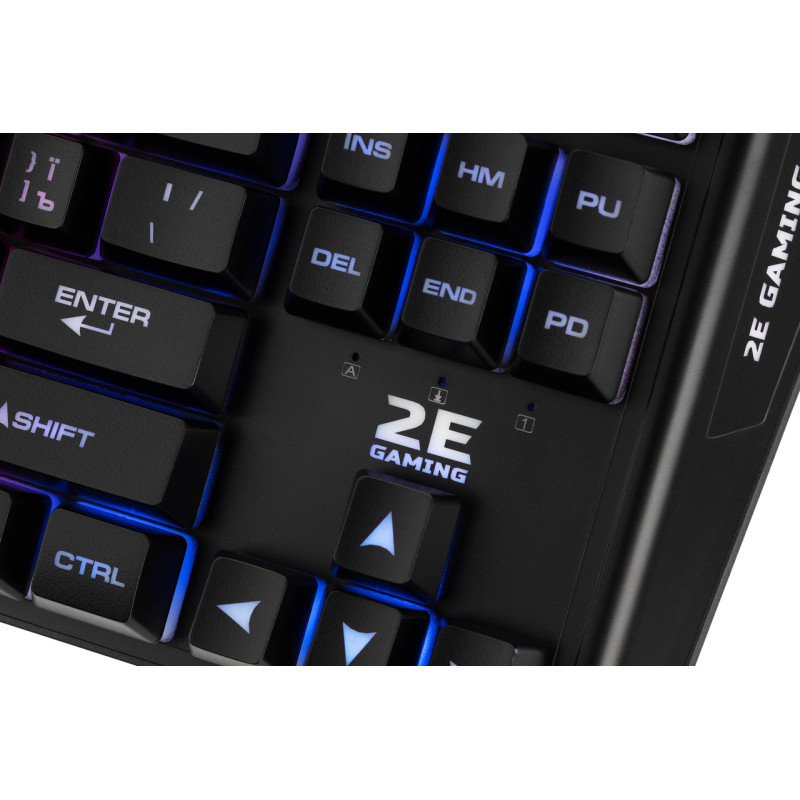 Клавіатура мембранна 2E GAMING KG355 87key, USB-A, EN/UA/RU, LED, чорний (2E-KG355UBK)