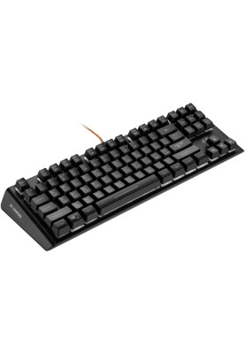 Клавіатура мембранна 2E GAMING KG355 87key, USB-A, EN/UA/RU, LED, чорний (2E-KG355UBK)