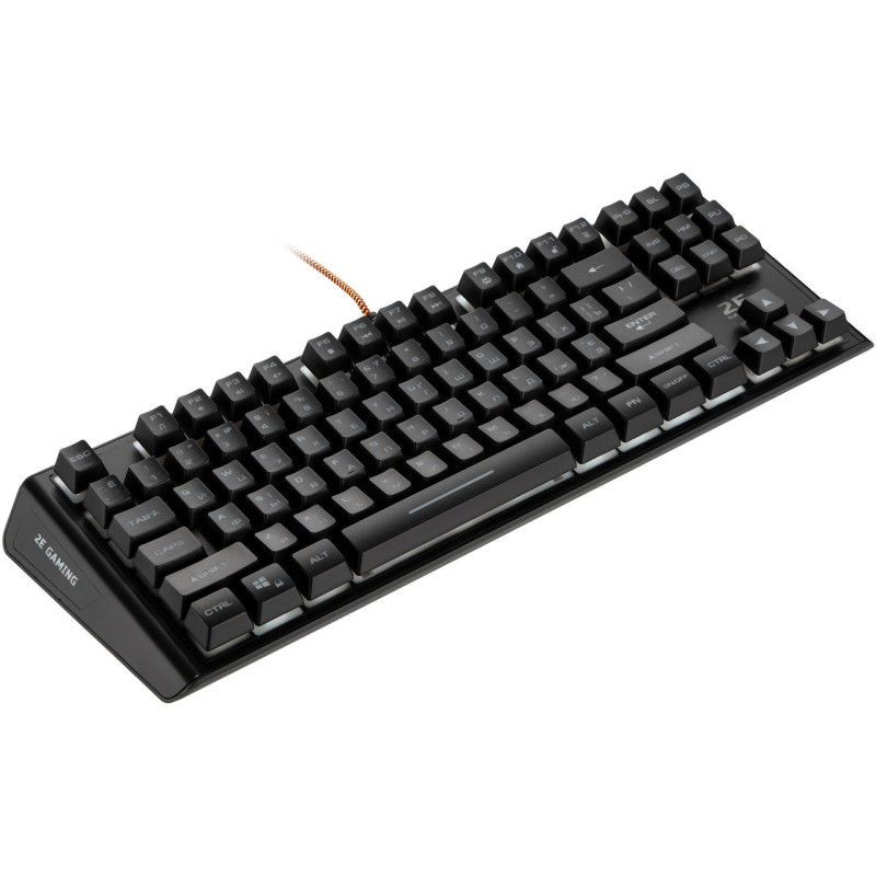 Клавіатура мембранна 2E GAMING KG355 87key, USB-A, EN/UA/RU, LED, чорний (2E-KG355UBK)