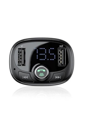 FM-модулятор/дисплей 2USB S-09 T-Typed black CCAL-TM01 Baseus (CCMT000301)