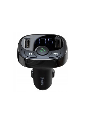 FM-модулятор/дисплей Baseus 2USB S-09A T-Typed black (CCMT000001)