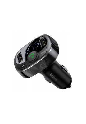 FM-модулятор/дисплей Baseus 2USB S-09A T-Typed black (CCMT000001)