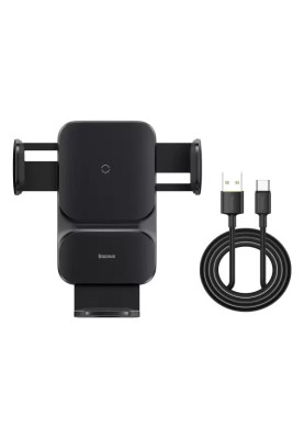 Холдер Baseus Qi 15W CGZX000001 Wisdom Auto Alignment Gravity + БЗП black