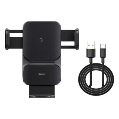 Холдер Baseus Qi 15W CGZX000001 Wisdom Auto Alignment Gravity + БЗП black Холдер Baseus Qi 15W CGZX000001 Wisdom Auto Alignment Gravity + БЗП black
