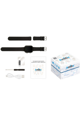 Smart Watch AmiGo GO009 Camera+Led Black UA UCRF