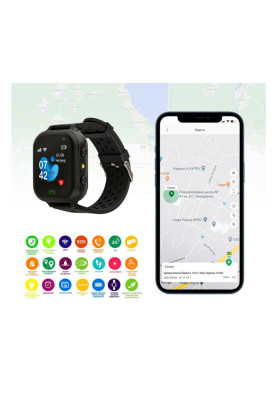 Smart Watch AmiGo GO009 Camera+Led Black UA UCRF