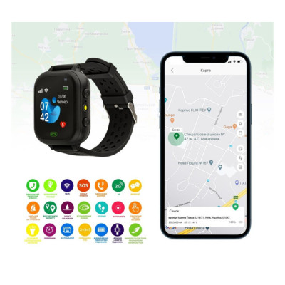 Smart Watch AmiGo GO009 Camera+Led Black UA UCRF Smart Watch AmiGo GO009 Camera+Led Black UA UCRF