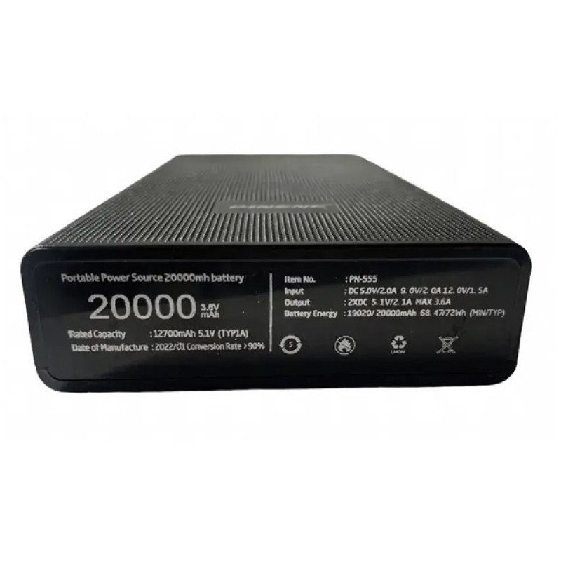 Power Bank Pineng PN-555 20000mAh 2.1A 2usb