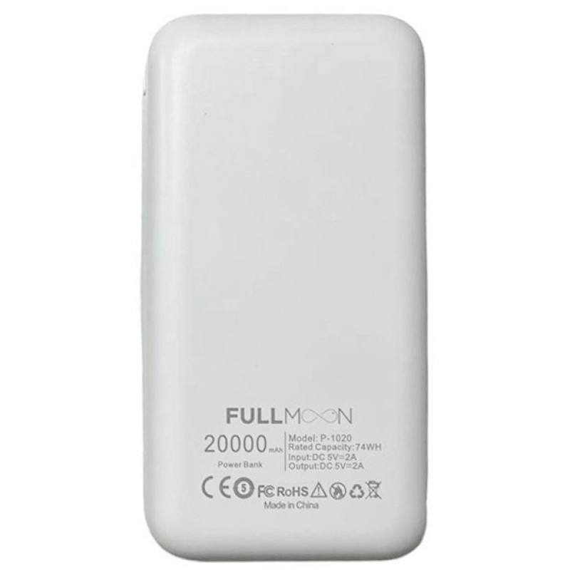 Power Bank FullMoon P-1020 20000mAh white