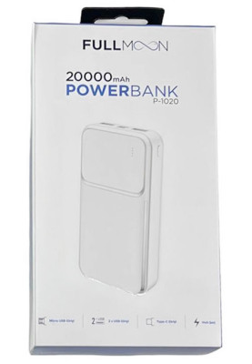 Power Bank FullMoon P-1020 20000mAh white