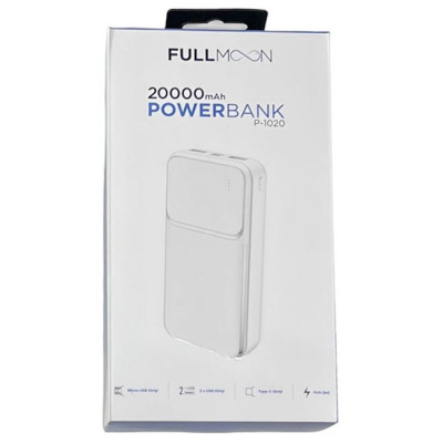 Power Bank FullMoon P-1020 20000mAh white