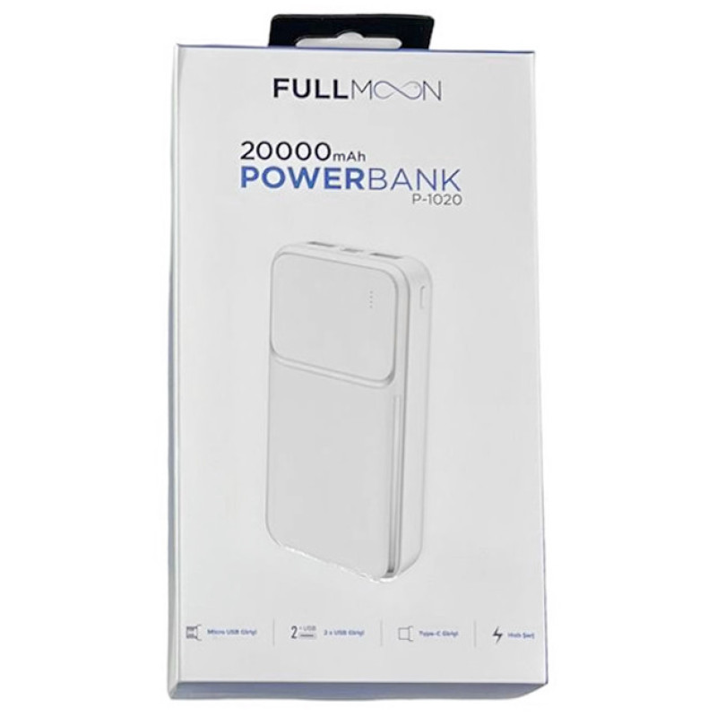 Power Bank FullMoon P-1020 20000mAh white