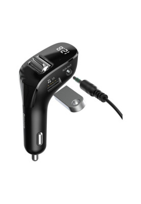FM-модулятор Baseus Streamer F40 Bluetooth FM Launcher 15W 2 USB (CCF40-01)