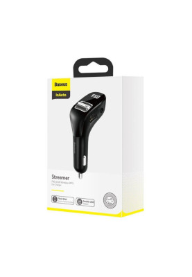 FM-модулятор Baseus Streamer F40 Bluetooth FM Launcher 15W 2 USB (CCF40-01)