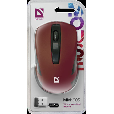 Bluetooth миша DEFENDER MM-605 (52605) red UA