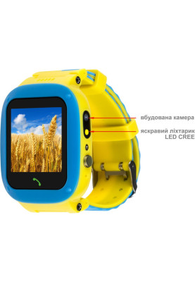 Smart Watch AmiGo GO004 Splashproof Camera+Led Blue/yellow UA UCRF