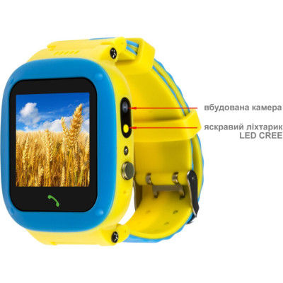 Smart Watch AmiGo GO004 Splashproof Camera+Led Blue/yellow UA UCRF