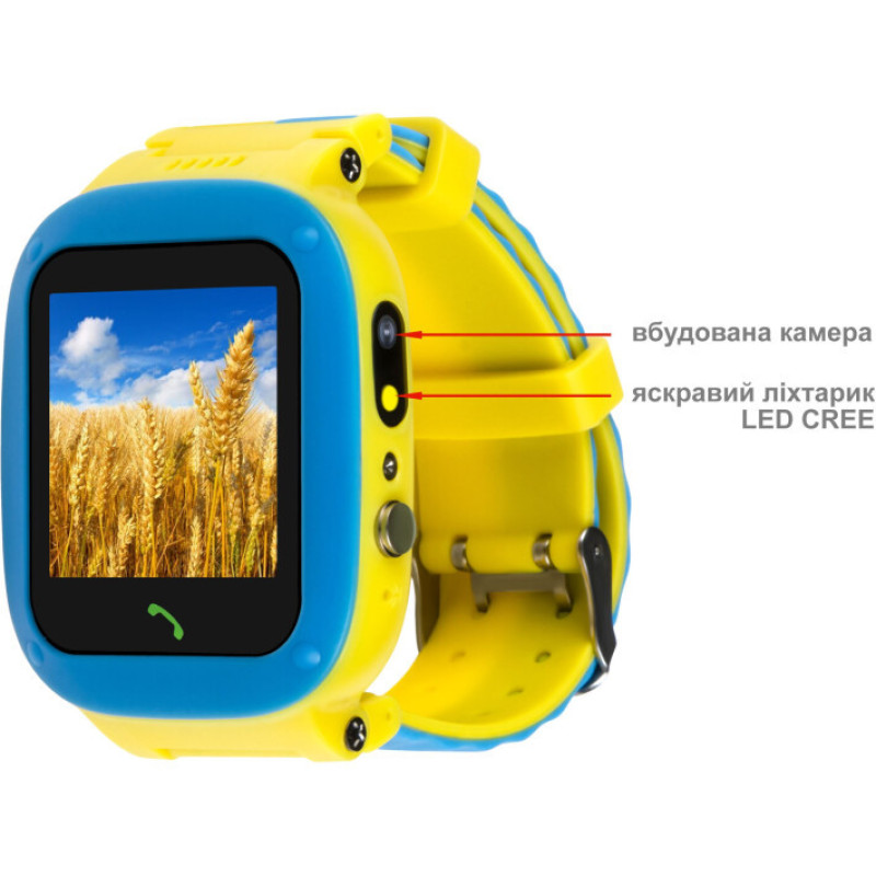 Smart Watch AmiGo GO004 Splashproof Camera+Led Blue/yellow UA UCRF