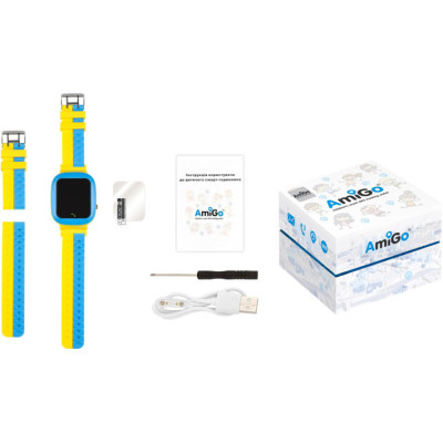 Smart Watch AmiGo GO004 Splashproof Camera+Led Blue/yellow UA UCRF