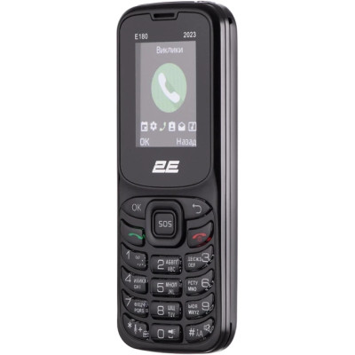 Телефон 2E E180 2023 Black UA UCRF