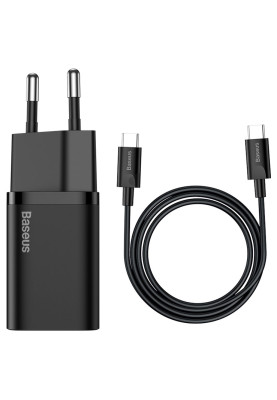 МЗП Baseus 25W Super Si QC Type C to Type C USB-C (TZCCSUP-L01) black