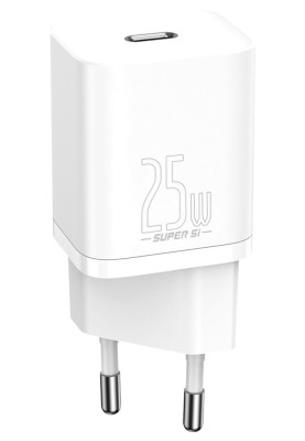 МЗП Baseus 25W Super Si QC Type C to Type C USB-C (TZCCSUP-L02) white